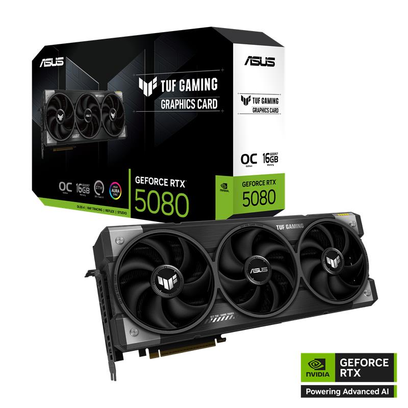 ASUS GEFORCE TUF-RTX5080-O16G-GAMING 16GB GDDR7 256BIT 2XHDMI 3XDP EKRAN KARTI